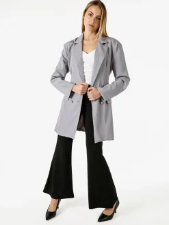 Solada Blazer donna elegante a doppiopetto - grigio
