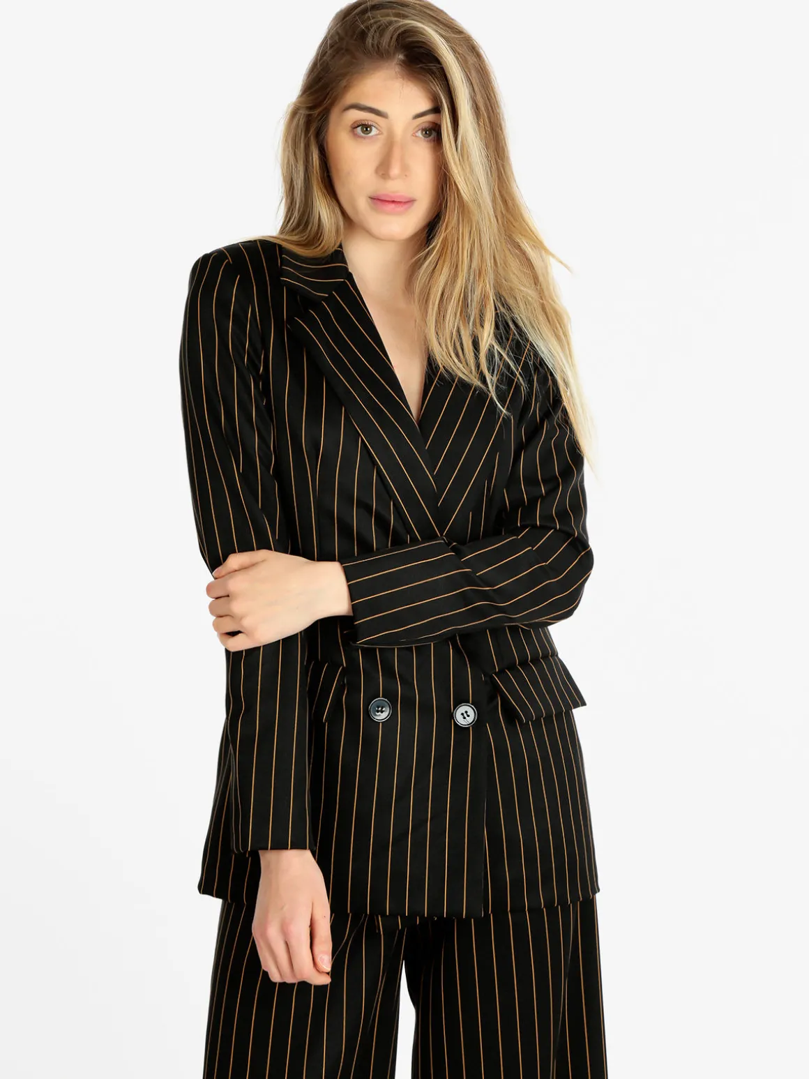 Solada Blazer donna gessato doppiopetto