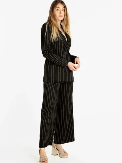 Solada Blazer donna gessato doppiopetto