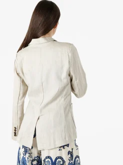 Solada Blazer donna in misto lino - beige