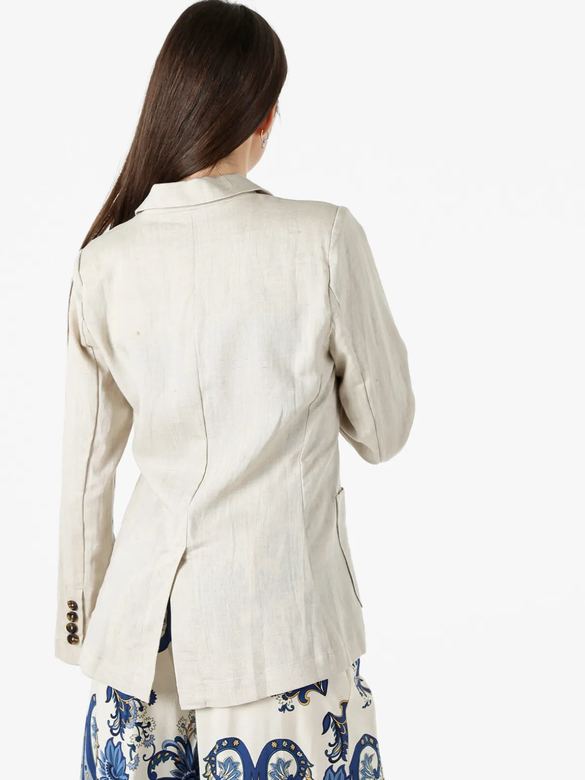 Solada Blazer donna in misto lino - beige