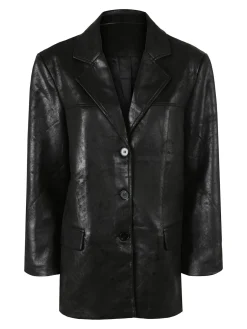 Solada Blazer donna oversize con bottoni - nero