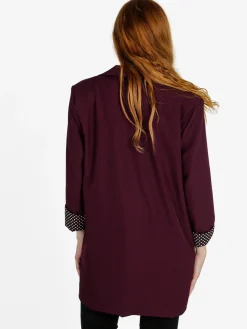 Solada Blazer donna oversize - bordeaux