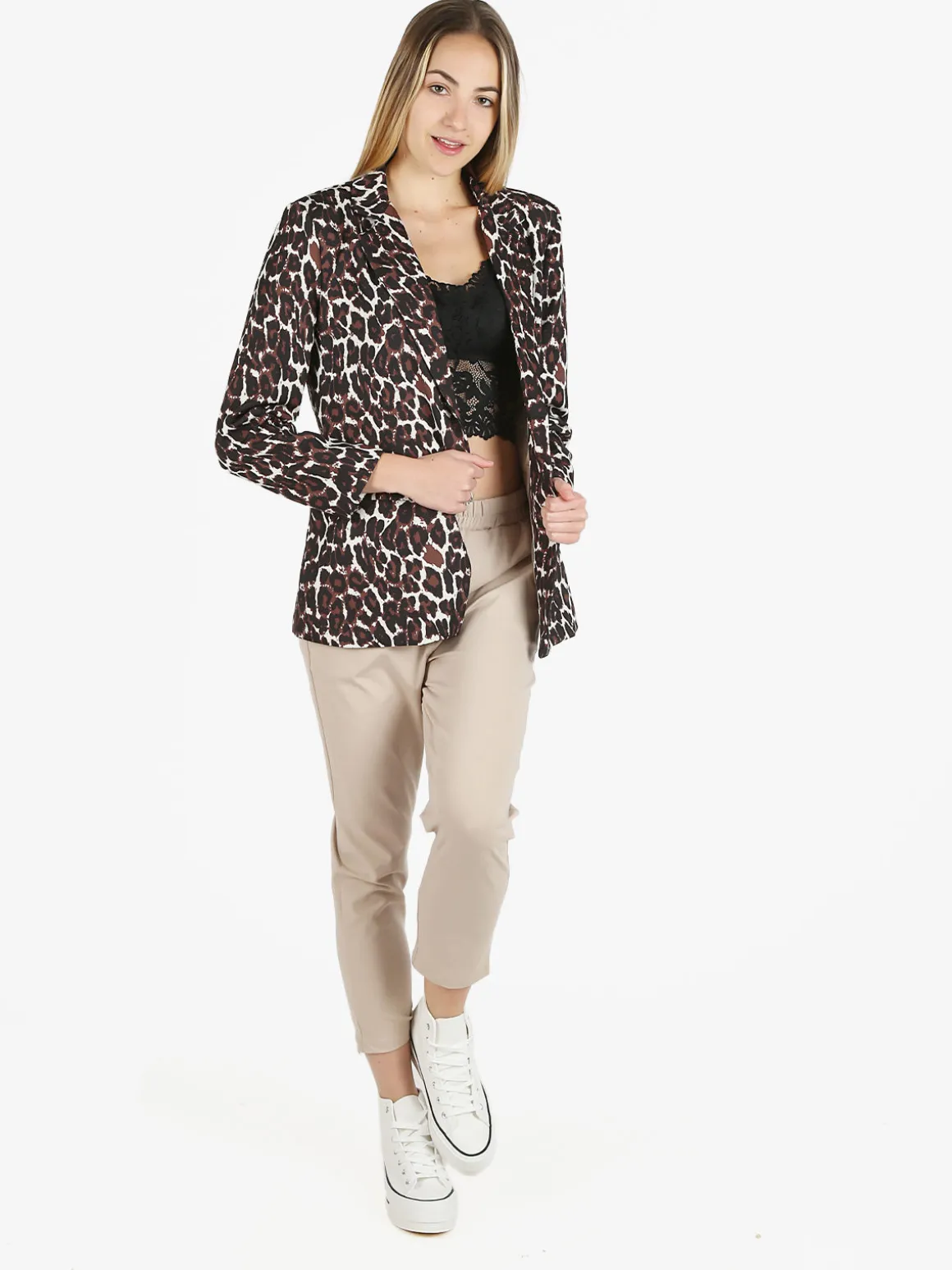 Solada Blazer donna oversize maculato