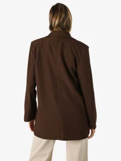 Solada Blazer oversize da donna con chiusura a doppiopetto - moro
