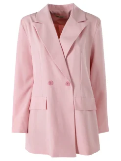 Solada Blazer oversize da donna con chiusura a doppiopetto - rosa