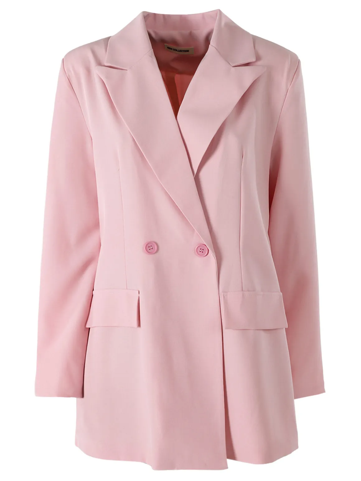 Solada Blazer oversize da donna con chiusura a doppiopetto - rosa