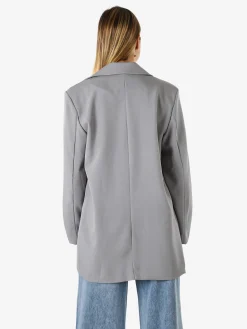 Solada Blazer oversize da donna con chiusura a doppiopetto - grigio