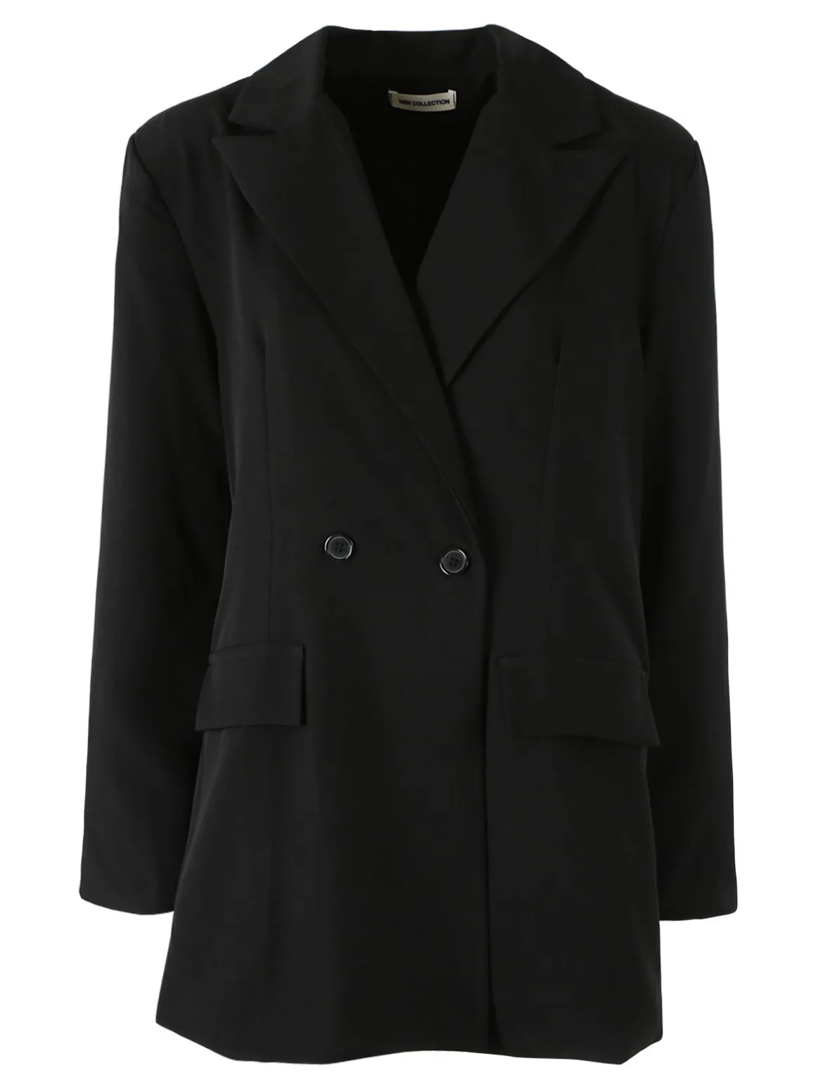 Solada Blazer oversize da donna con chiusura a doppiopetto - nero