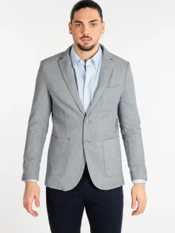 Solada Blazer uomo in misto lino e cotone