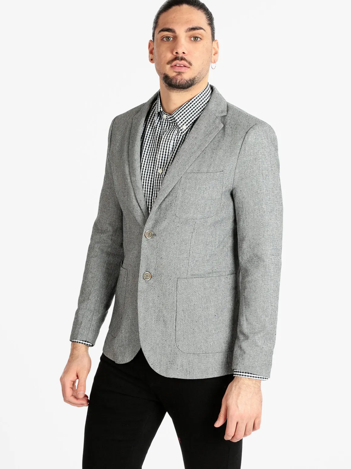 Solada Blazer uomo in misto lino e cotone