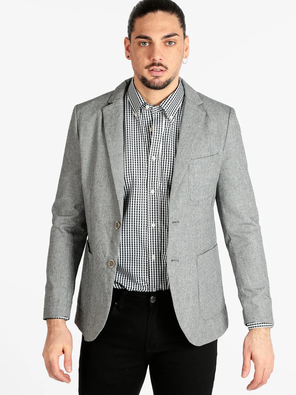 Solada Blazer uomo in misto lino e cotone