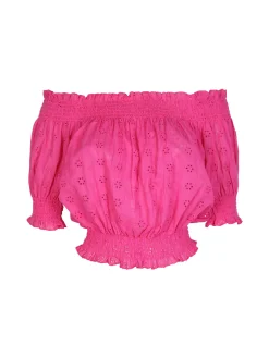 Solada Blusa cropped donna in pizzo