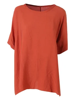 Solada Blusa da donna a maniche corte a pipistrello - arancione