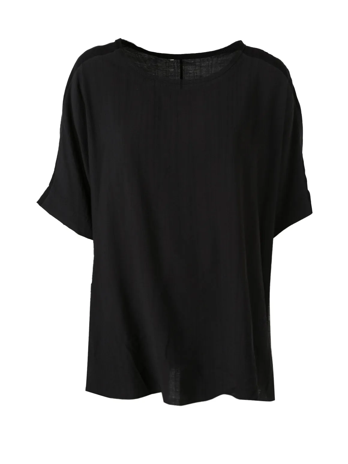 Solada Blusa da donna a maniche corte a pipistrello - nero
