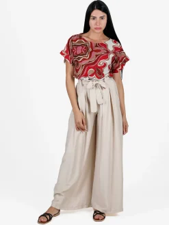 Solada Blusa donna a fantasia in cotone