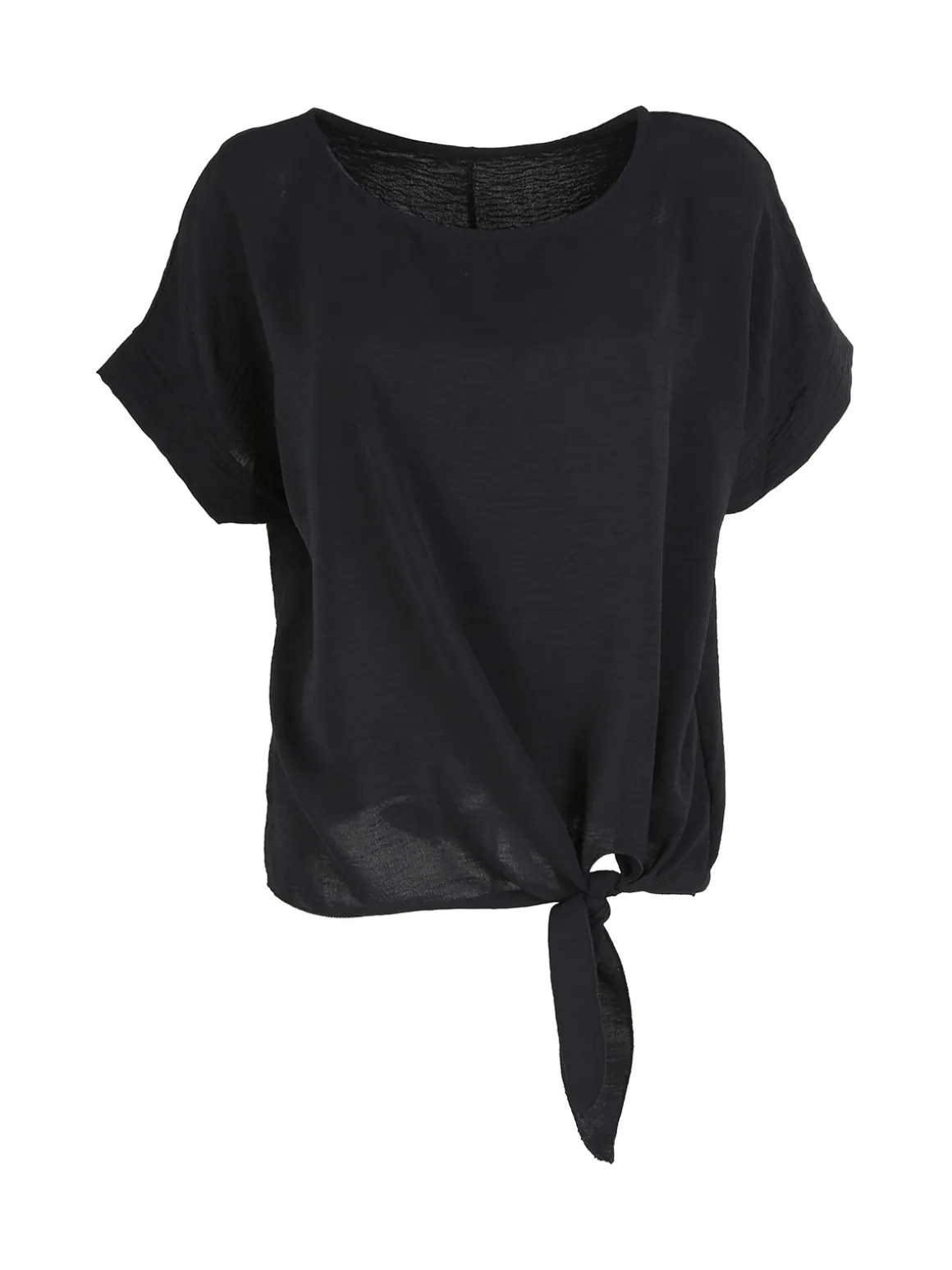 Solada Blusa donna a maniche corte con nodo sul fondo