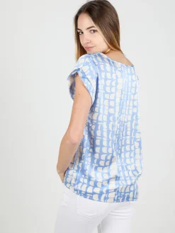 Solada Blusa donna a maniche corte con stampe