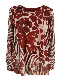 Solada Blusa donna a maniche lunghe - cammello