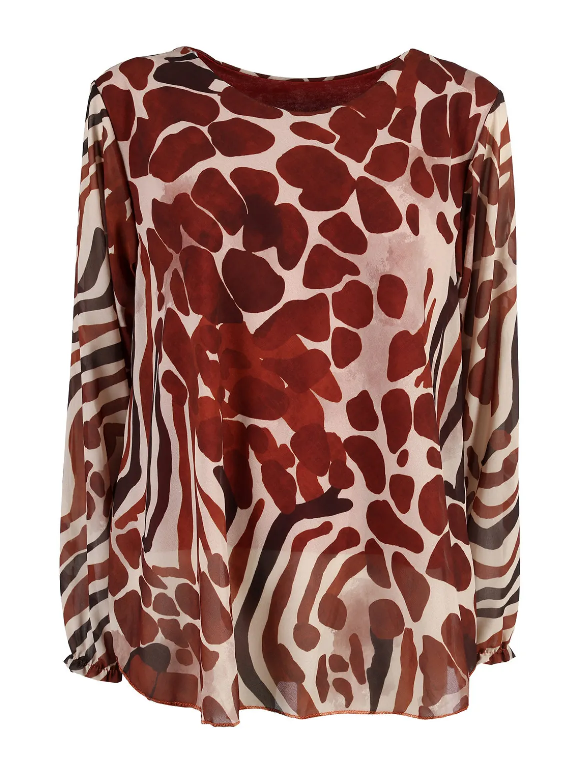 Solada Blusa donna a maniche lunghe - cammello