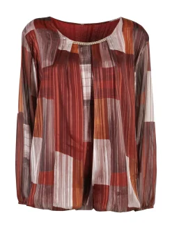 Solada Blusa donna a maniche lunghe - cuoio