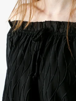 Solada Blusa donna a maniche lunghe con scollo a barchetta - nero