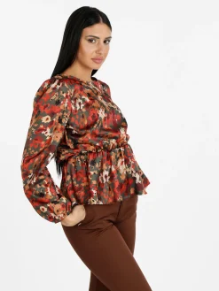 Solada Blusa donna a maniche lunghe con stampa