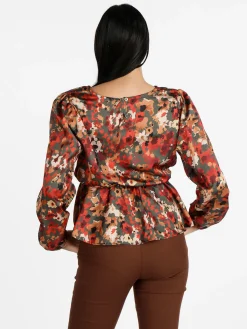 Solada Blusa donna a maniche lunghe con stampa