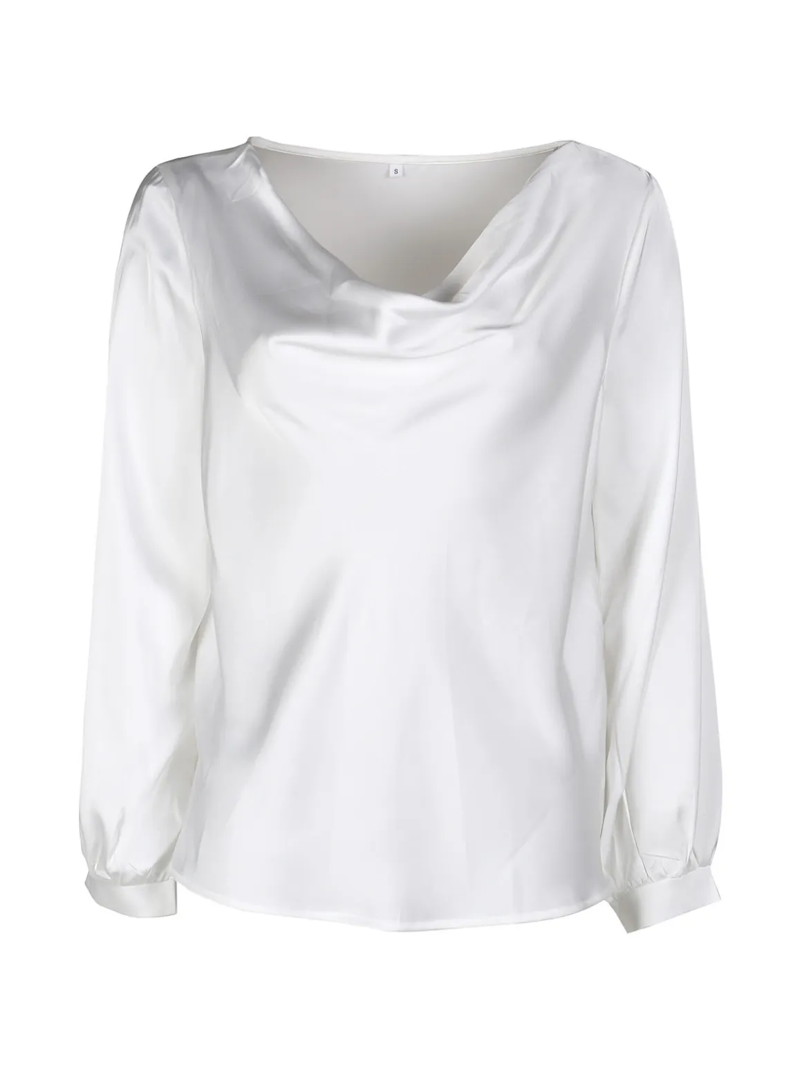 Solada Blusa donna a maniche lunghe con scollo a cascata