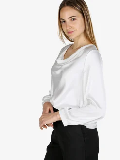 Solada Blusa donna a maniche lunghe con scollo a cascata