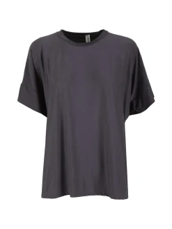 Solada Blusa donna con maniche corte a pipistrello - grigio