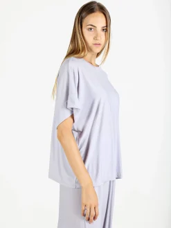 Solada Blusa donna con maniche corte a pipistrello - perla