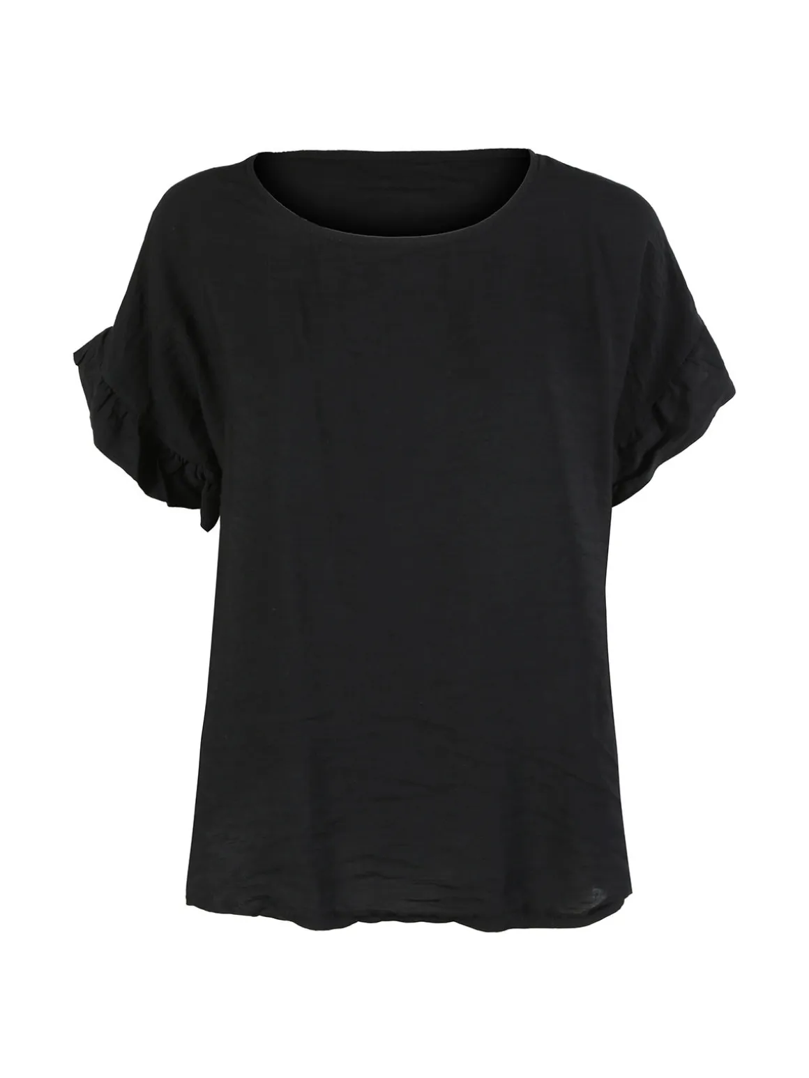 Solada Blusa donna con maniche corte a volant