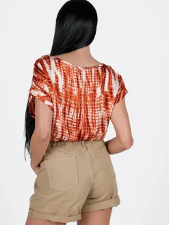Solada Blusa donna con stampe a maniche corte
