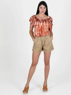 Solada Blusa donna con stampe a maniche corte