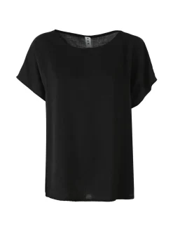 Solada Blusa donna girocollo a maniche corte - nero