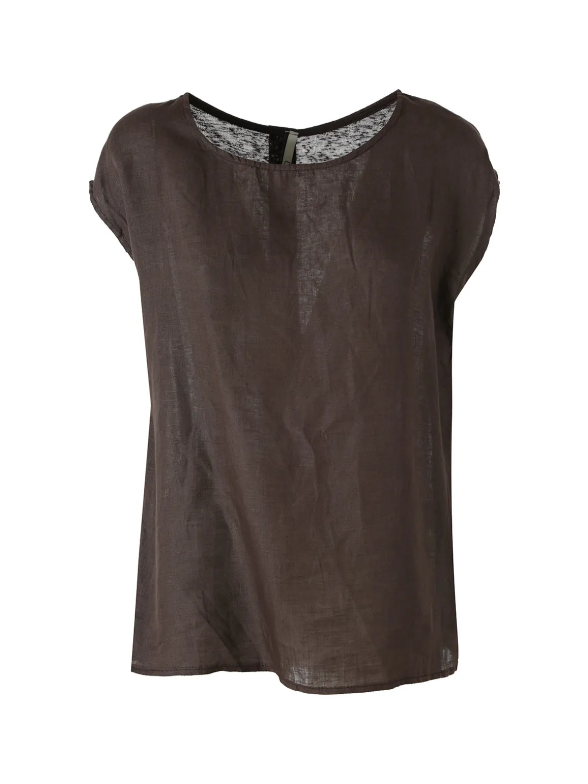 Solada Blusa donna in lino senza maniche - moro