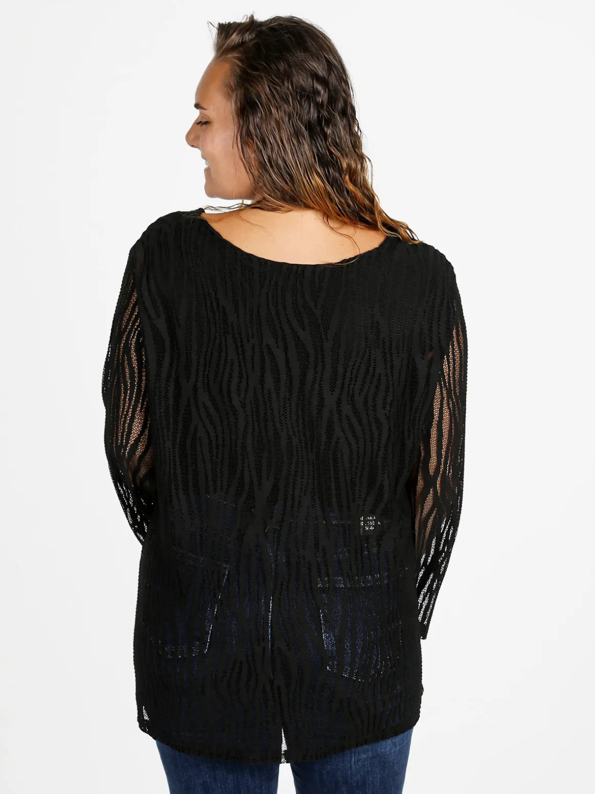Solada Blusa donna ricamata a maniche lunghe - nero
