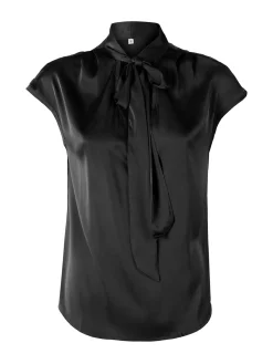Solada Blusa donna senza maniche con scollo a V profondo - nero