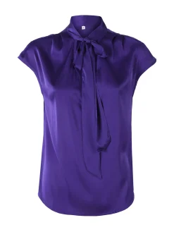Solada Blusa donna senza maniche con scollo a V profondo - viola