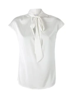 Solada Blusa donna senza maniche con scollo a V profondo - bianco