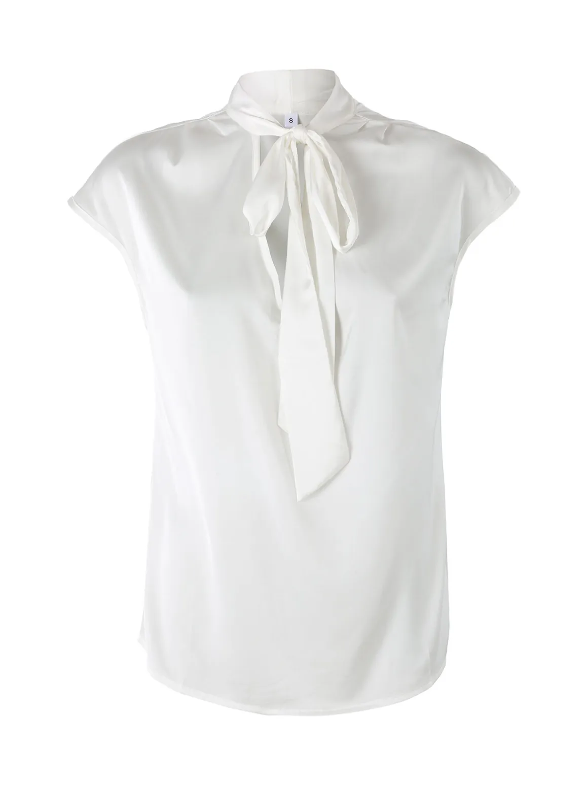 Solada Blusa donna senza maniche con scollo a V profondo - bianco