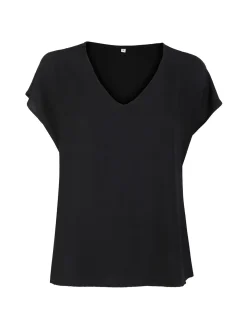 Solada Blusa donna senza maniche con scollo a V - nero