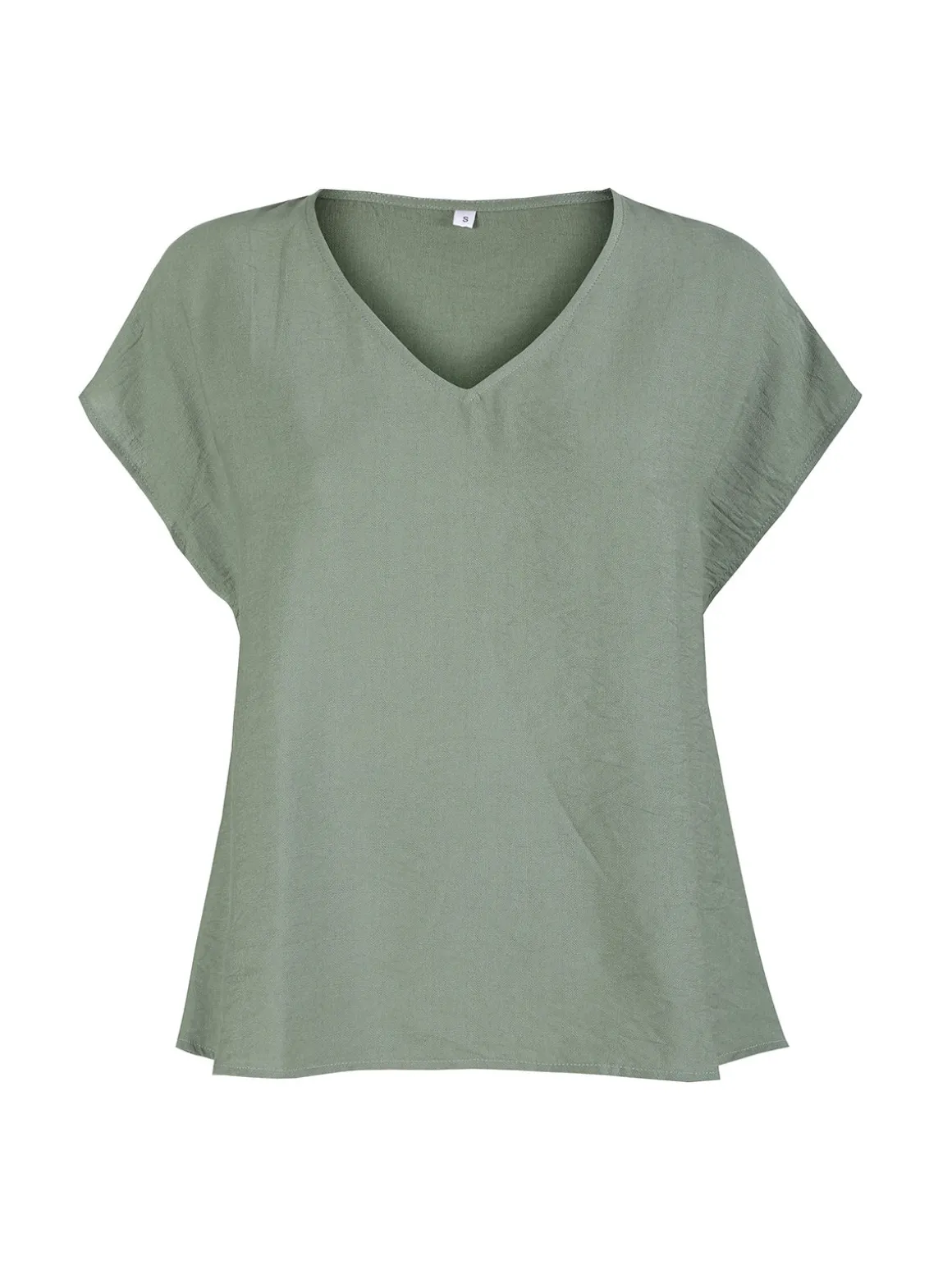 Solada Blusa donna senza maniche con scollo a V - verde
