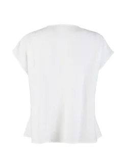 Solada Blusa donna senza maniche con scollo a V - bianco