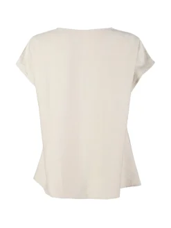 Solada Blusa donna senza maniche con scollo a V - beige