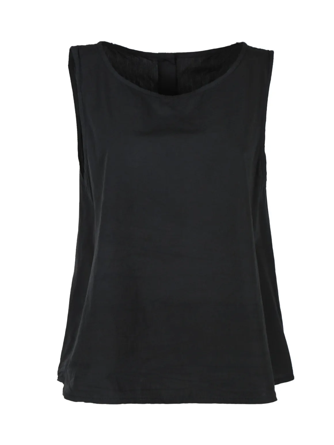 Solada Blusa donna smanicata in cotone con bottoni sulla schiena