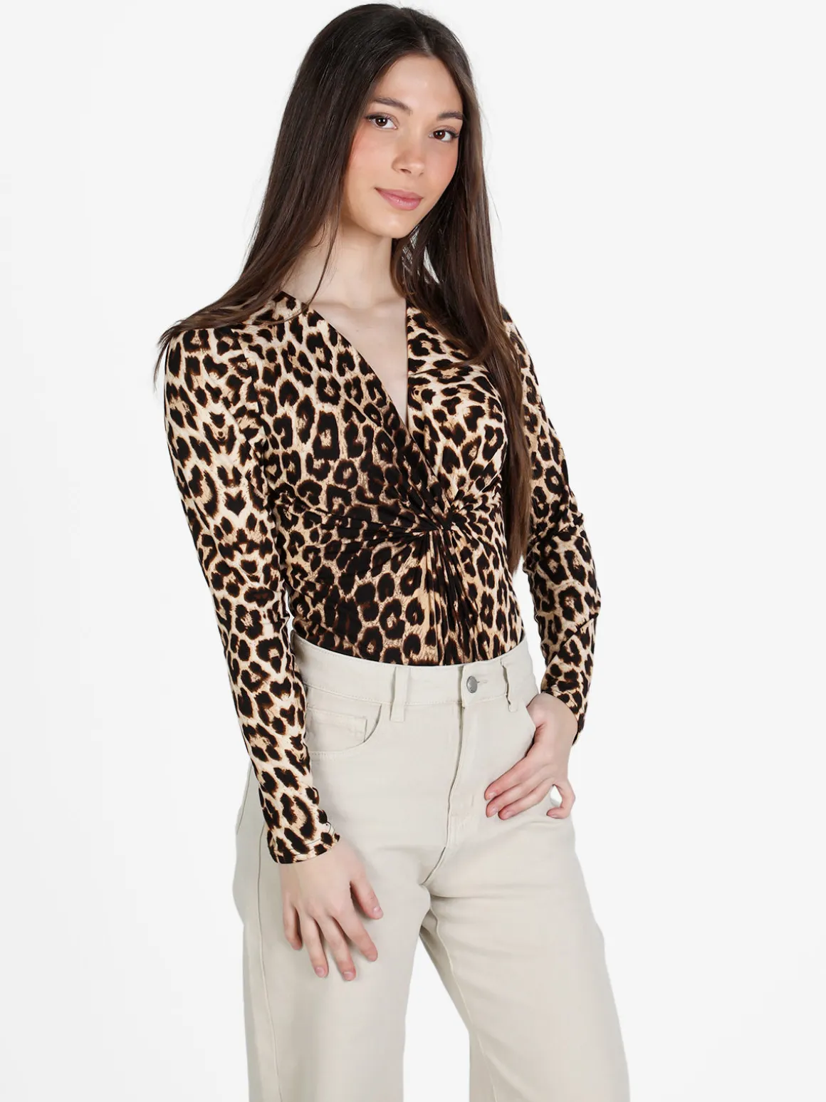 Solada Body donna a maniche lunghe con stampa animalier