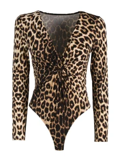 Solada Body donna a maniche lunghe con stampa animalier