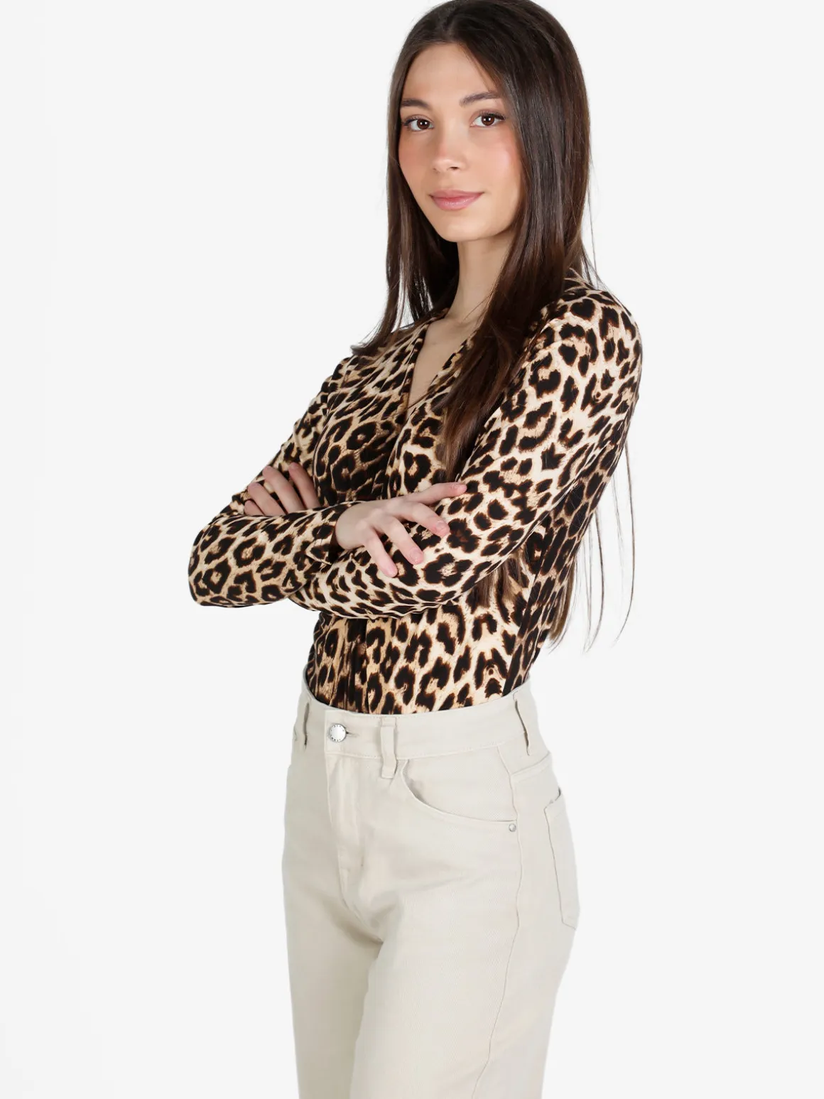 Solada Body donna a maniche lunghe con stampa animalier